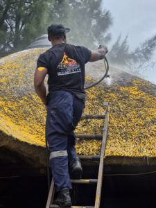 Thatch Roof Fire Protection - Pic4 Thatch Roof Fire Protection - Pic4